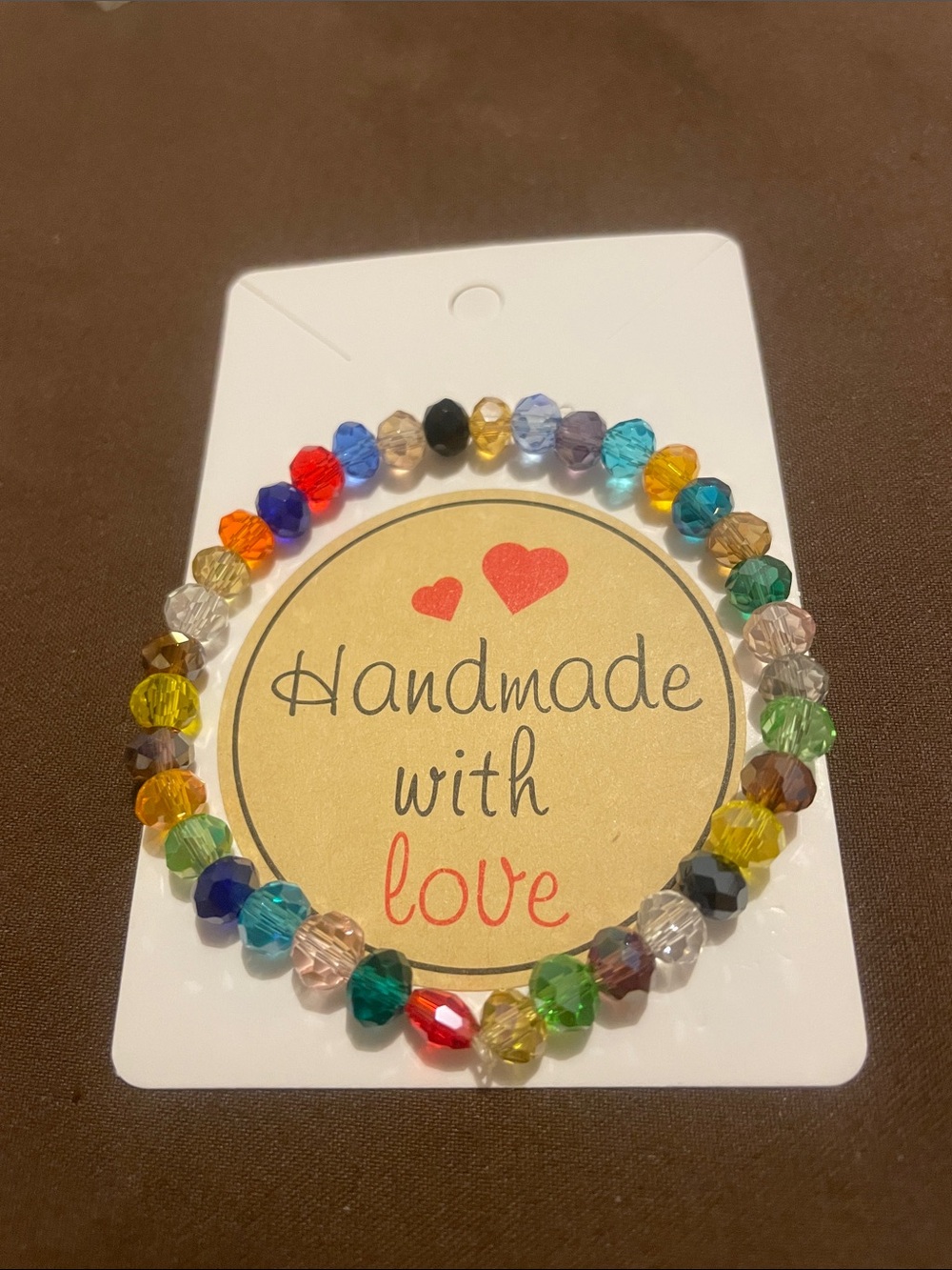 2/7 - Handmade Fashion Multicolor Crystal Beaded Bracelet - Handmade with Love